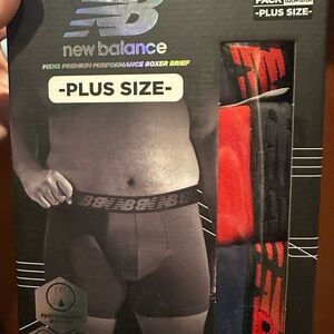 New Balance Men's Premium Performance Boxer Briefs 3-Pack Size 4XL 52"-54"